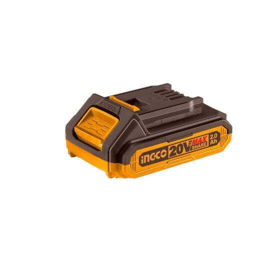 Ingco 20V Battery Pack, 2.0Ah Lithium-Ion Battery, Compatible With 20V Power Tools, LED Battery Power Indicator, Charger Not Included,Multicolour