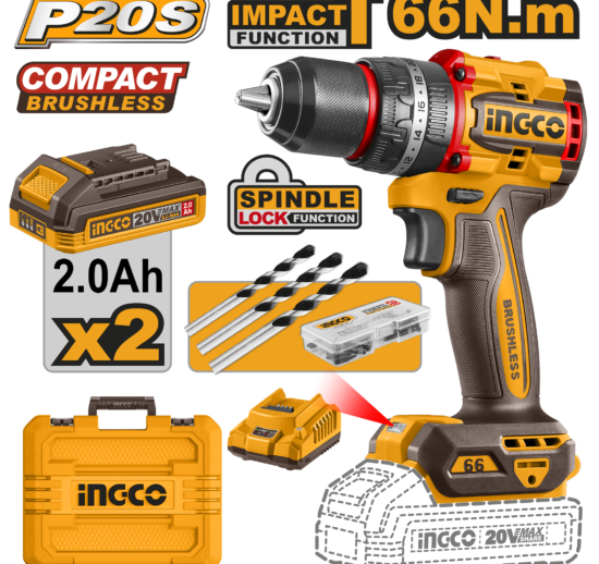 Ingco CIDLI20668 Brushless 66nm Cordless Impact Drill
