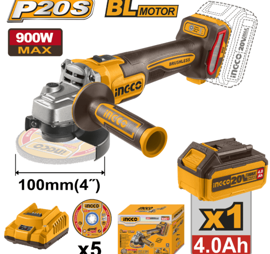 INGCO P20S 100mm Cordless Angle Grinder , CAGLI261021