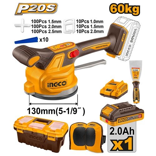 Ingco 20V 130Mm Cordless Tile Vibrator Ctvli20018