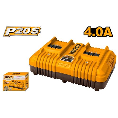 Ingco 4Amp Twin Battery Charger 21V Fcli2034